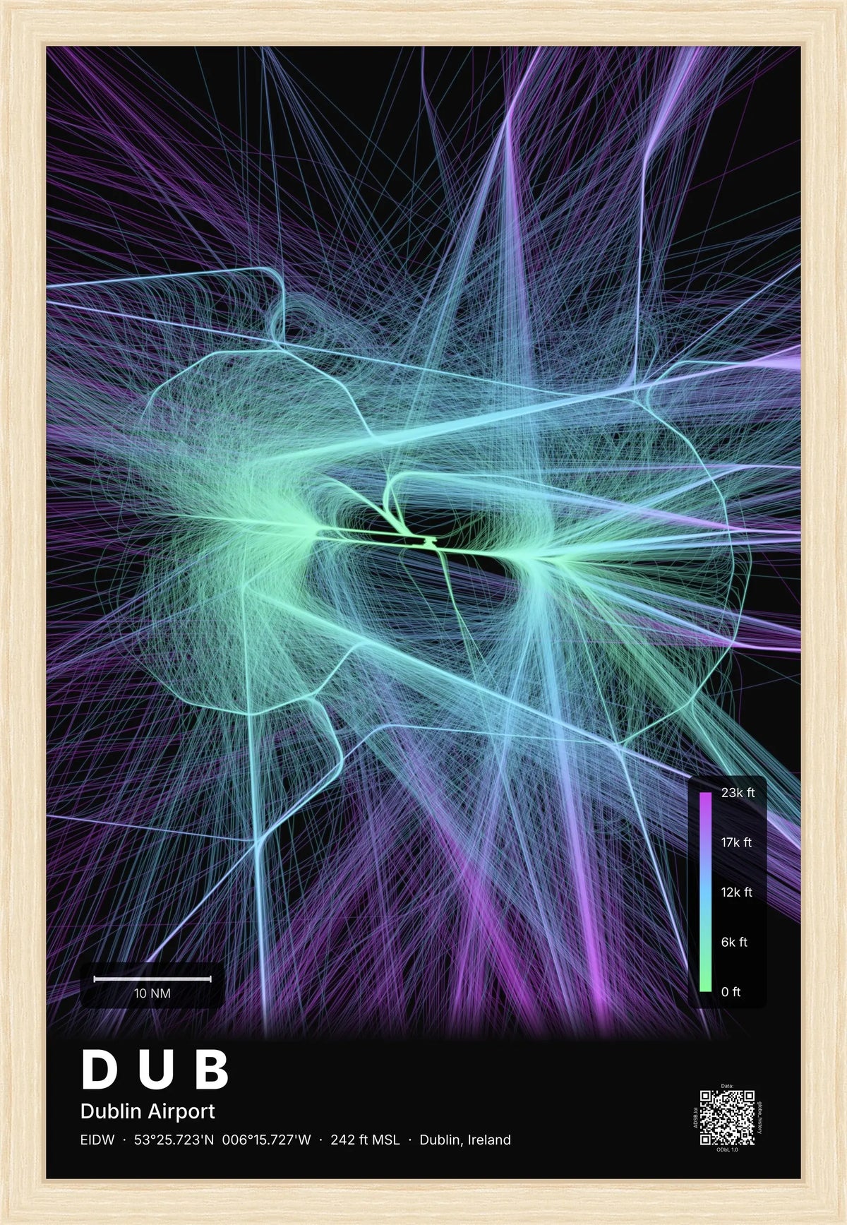 DUB flight path map — Prism theme · Dark [material:framed_natural]