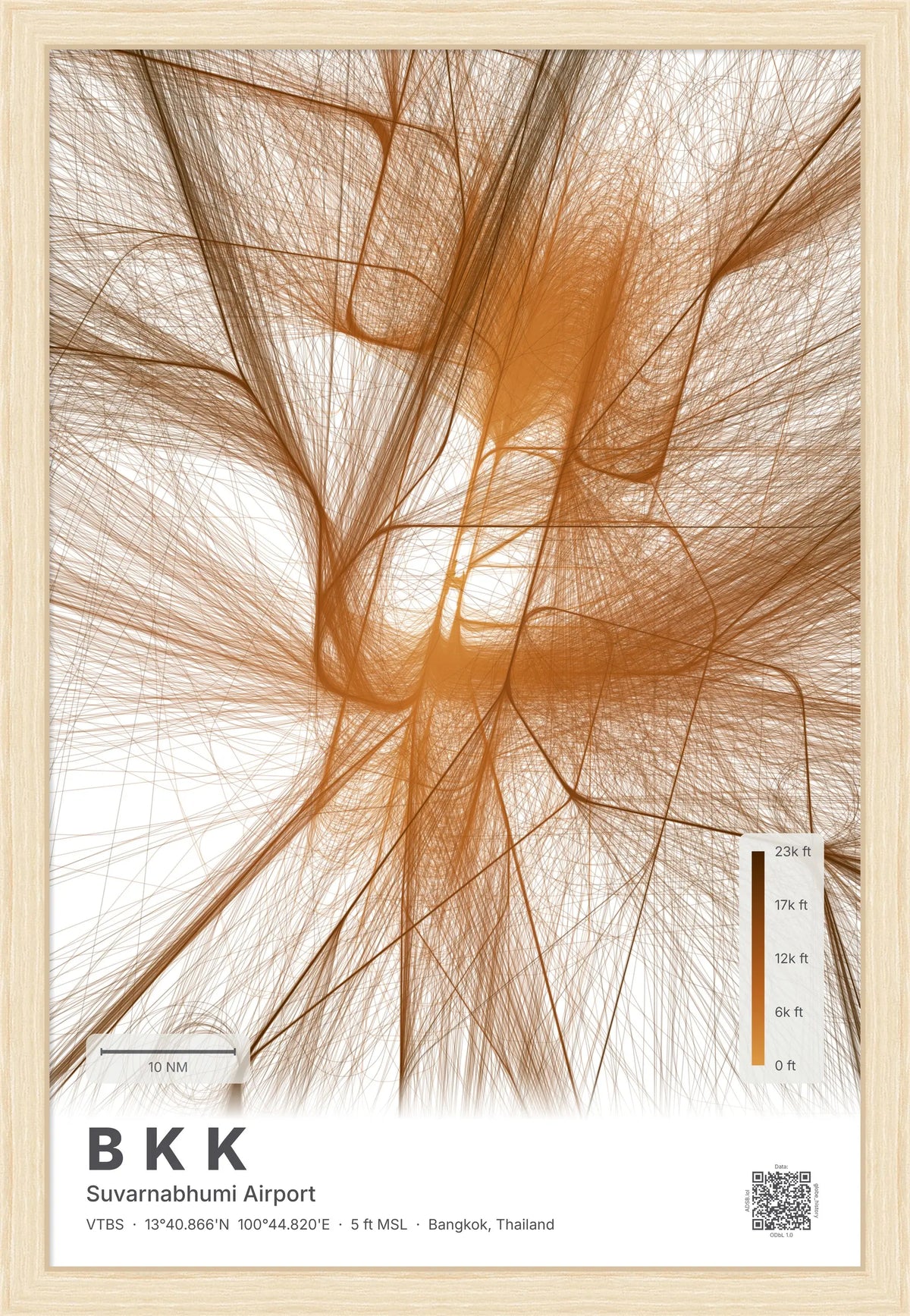 BKK flight path map — Solana theme · Light [material:framed_natural]