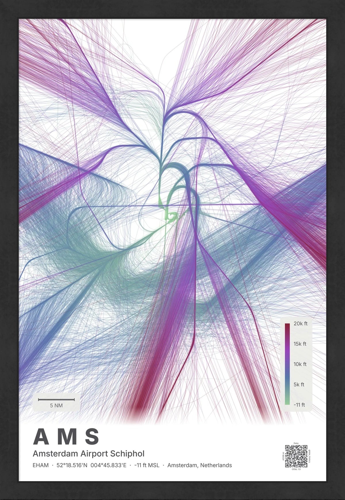 AMS flight path map — Prism theme · Light [material:framed_black]