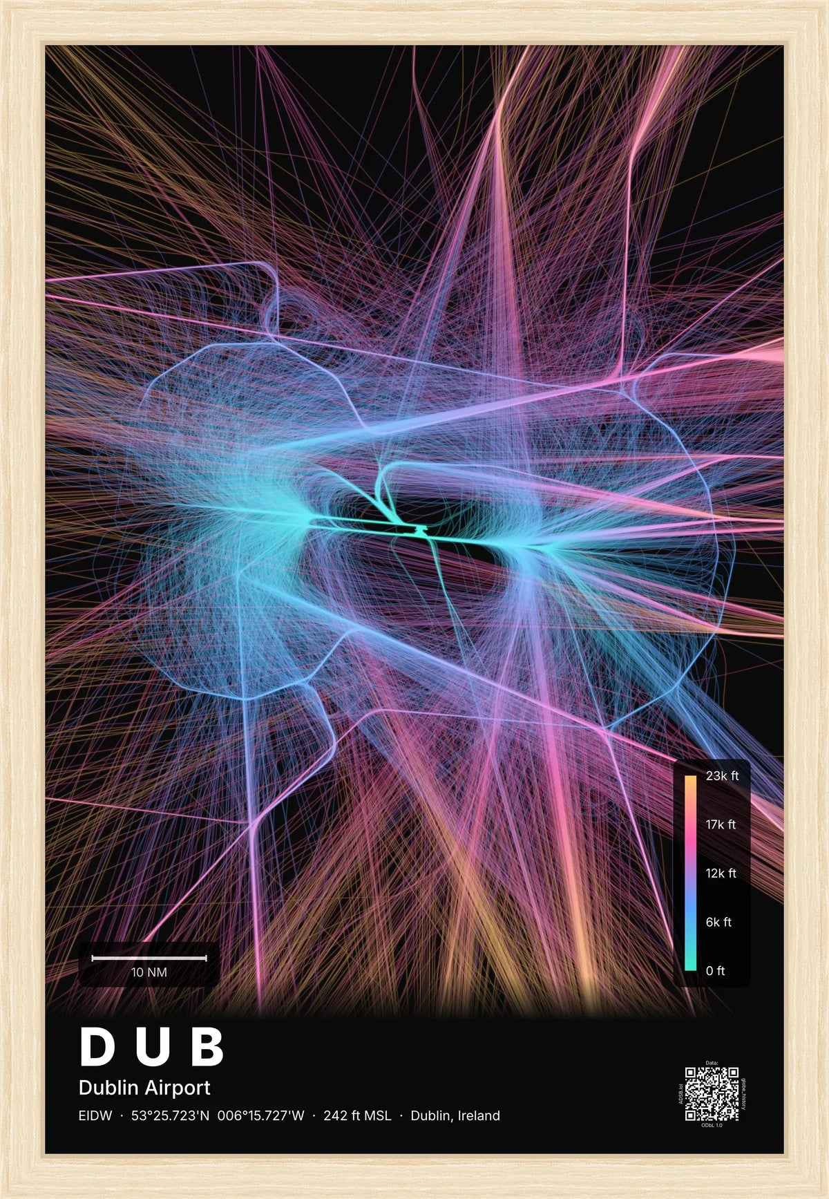 DUB flight path map — Aurora theme · Dark [material:framed_natural]
