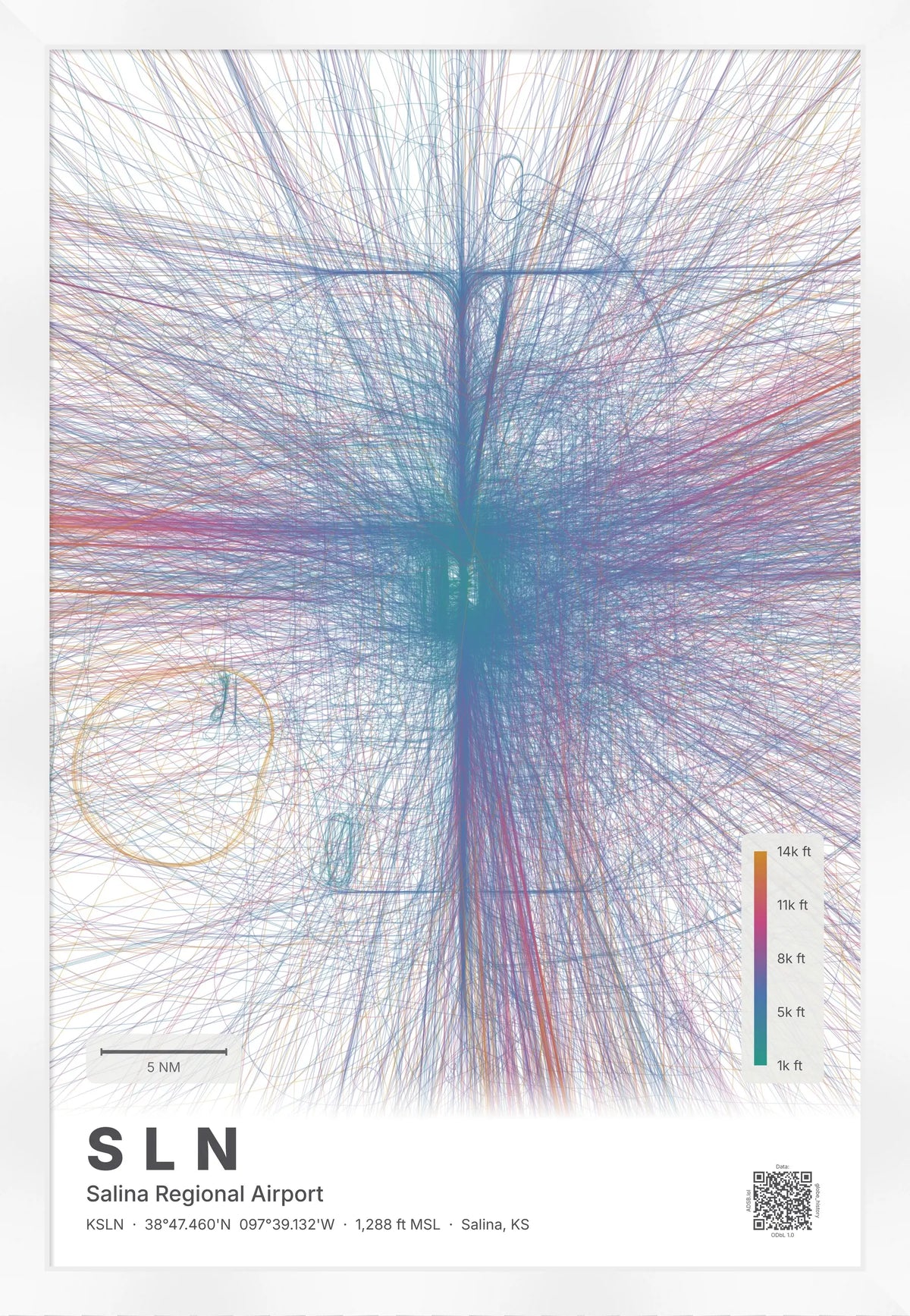 SLN flight path map — Aurora theme · Light [material:framed_white]