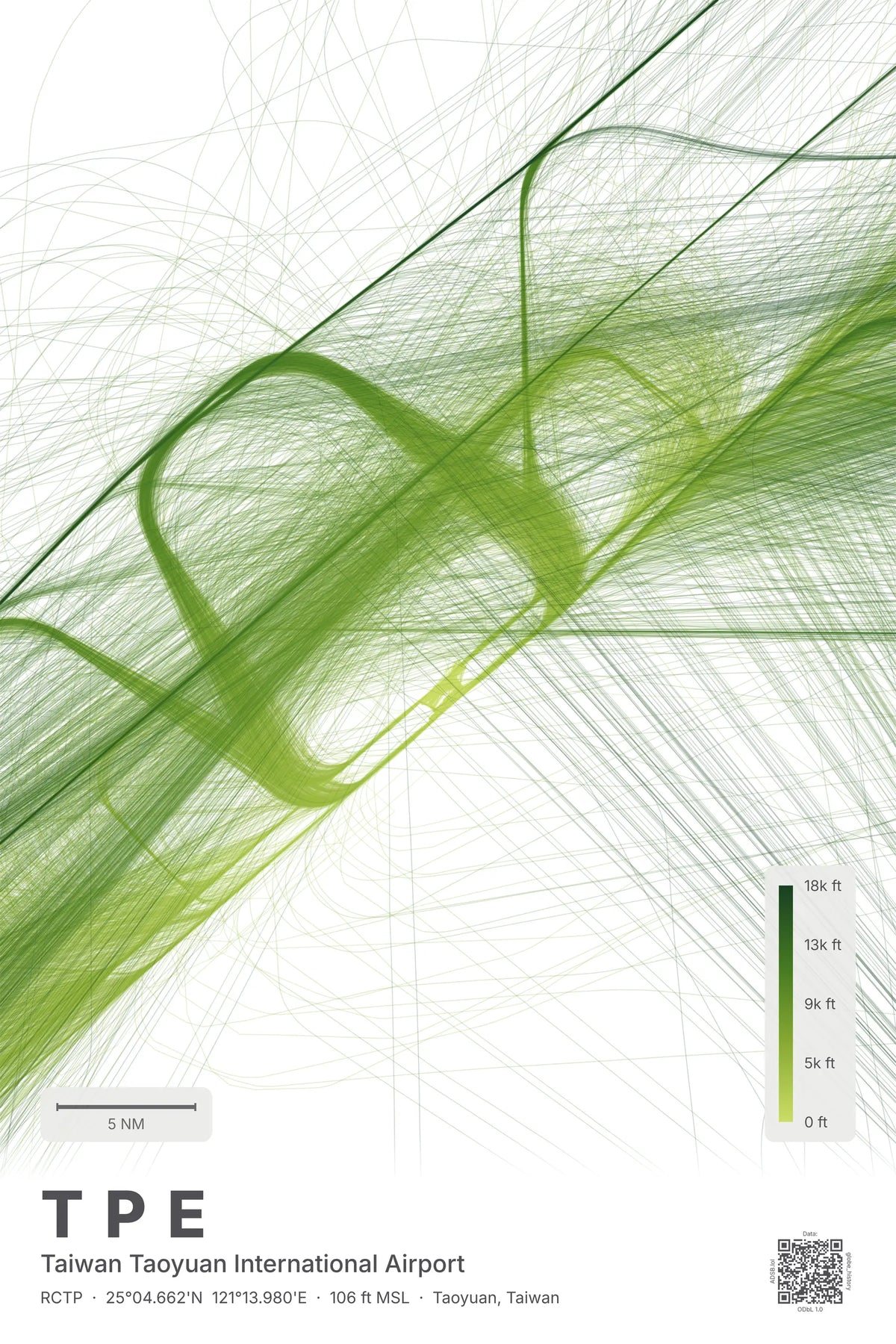TPE flight path map — Citrus theme · Light