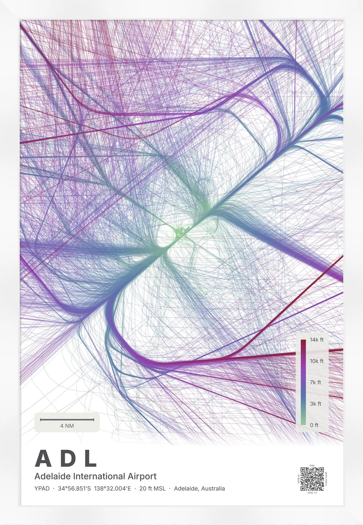 ADL flight path map — Prism theme · Light [material:framed_white]