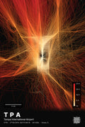 TPA flight path print — Inferno theme · Dark