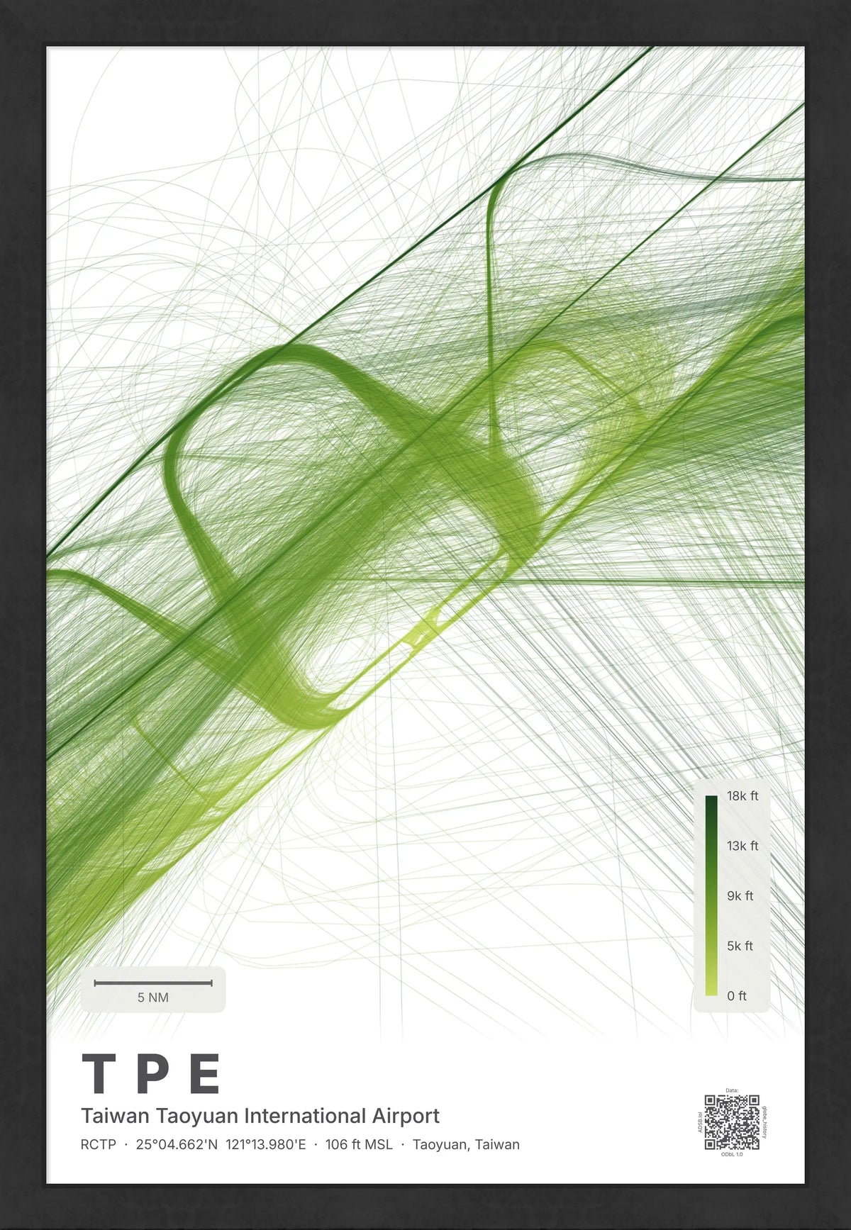 TPE flight path map — Citrus theme · Light [material:framed_black]