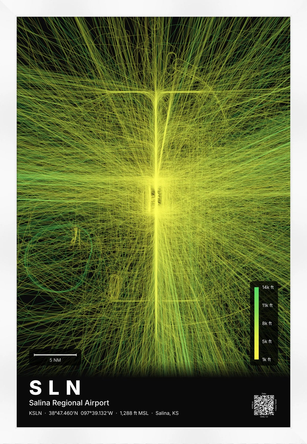 SLN flight path map — Citrus theme · Dark [material:framed_white]