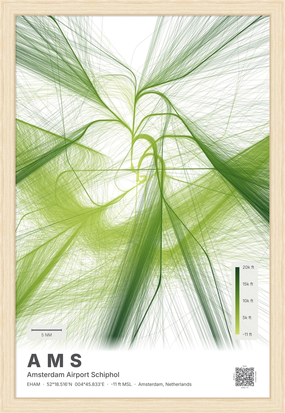 AMS flight path map — Citrus theme · Light [material:framed_natural]