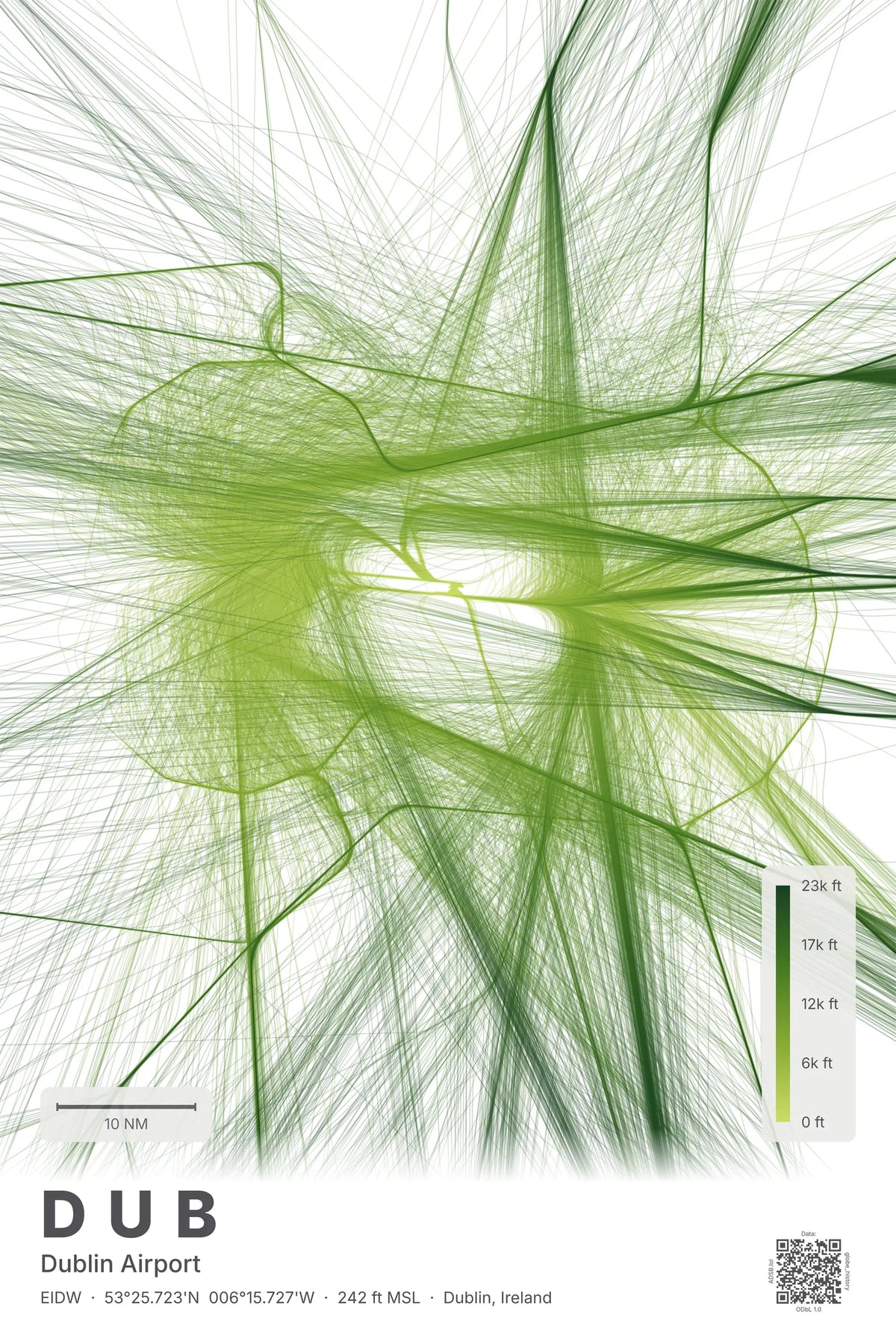 DUB flight path map — Citrus theme · Light
