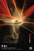PBI flight path print — Inferno theme · Dark