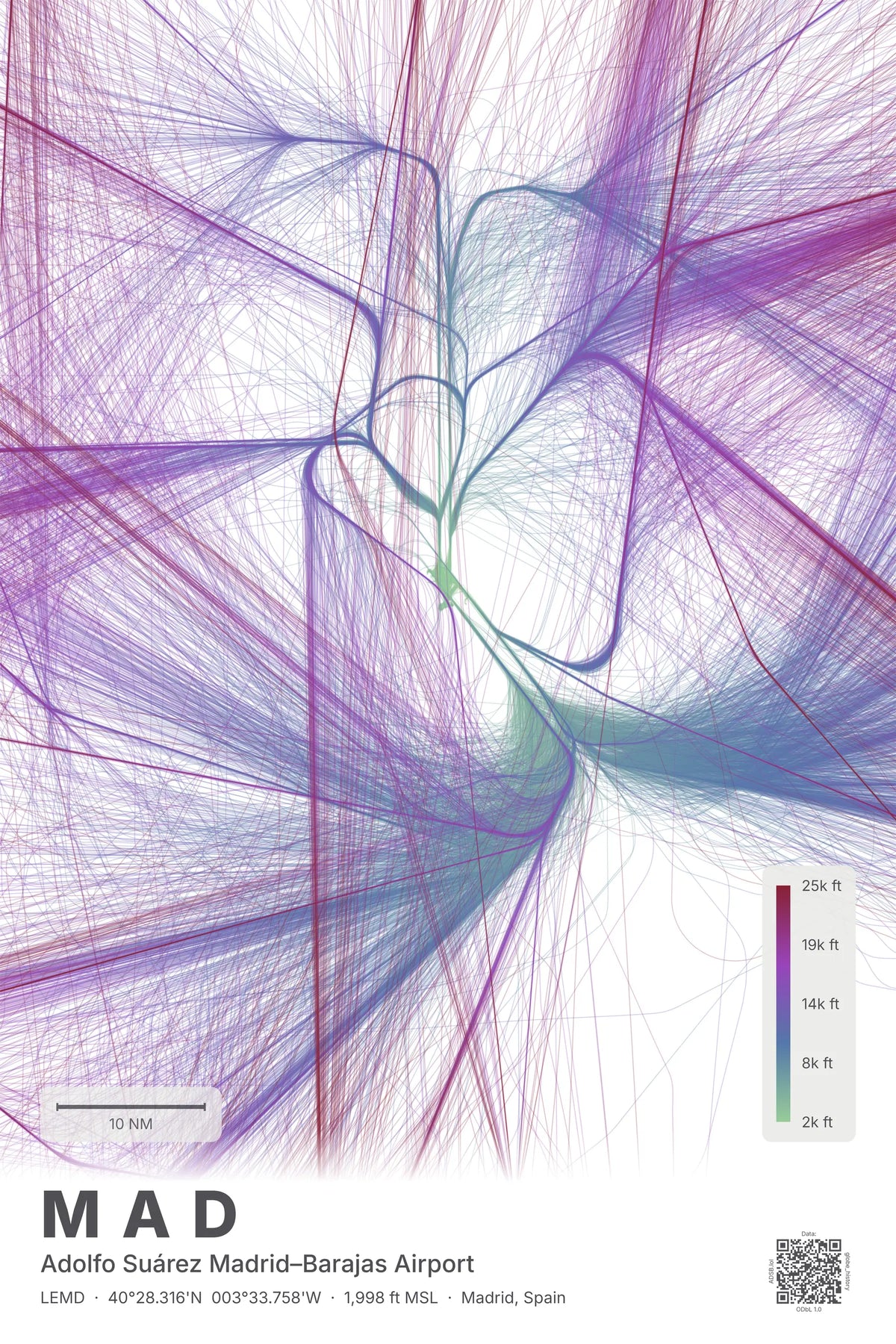 MAD flight path map — Prism theme · Light