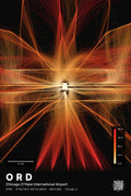 ORD flight path map — Inferno theme · Dark