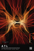 ATL flight path print — Inferno theme · Dark