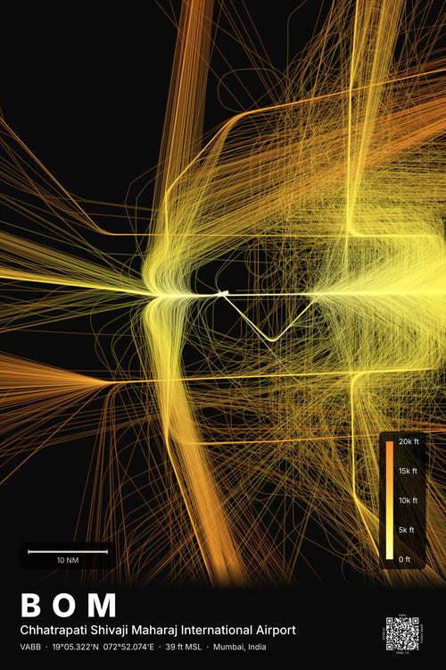 BOM flight path map — Solana theme · Dark