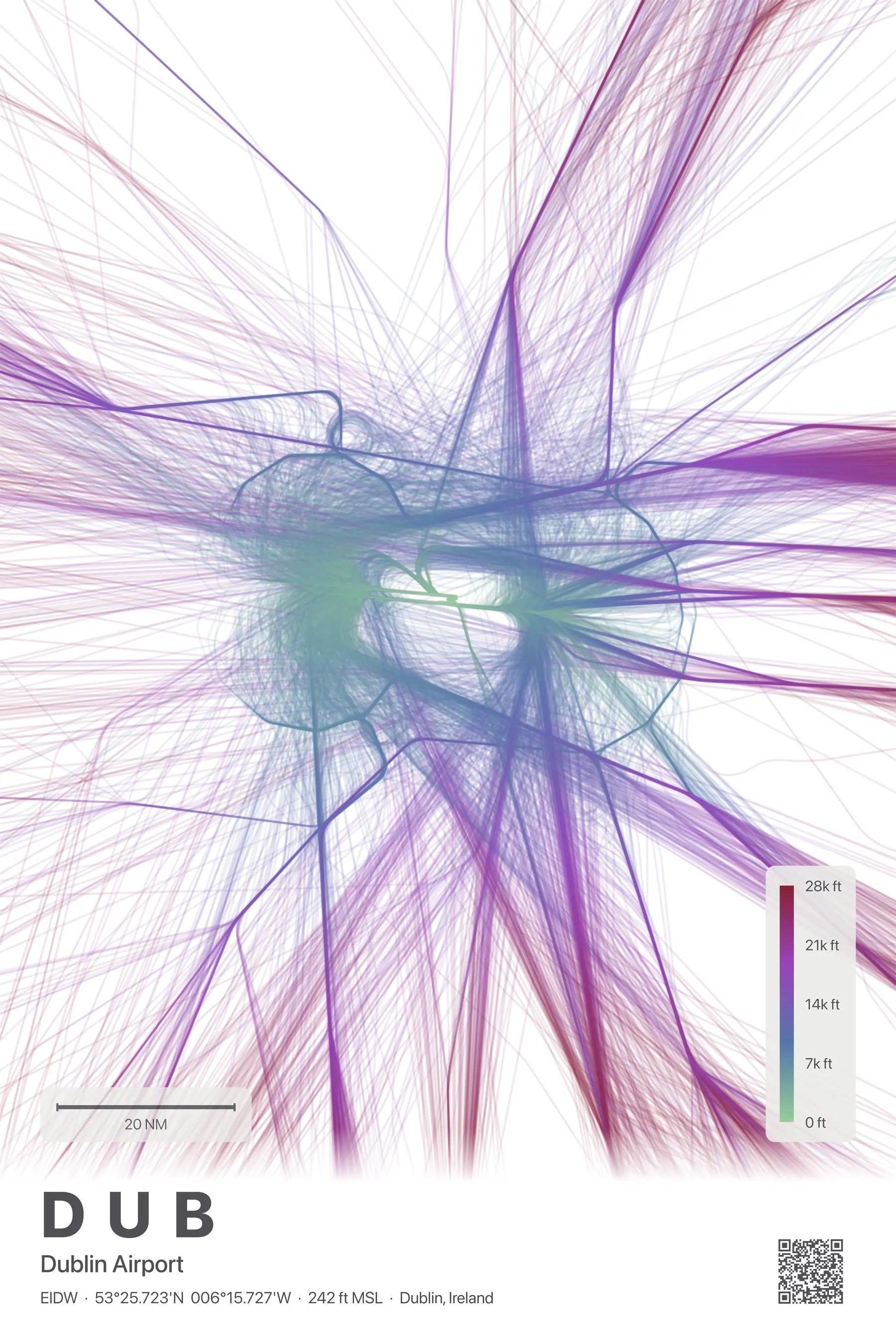 DUB flight path print — Prism theme · Light