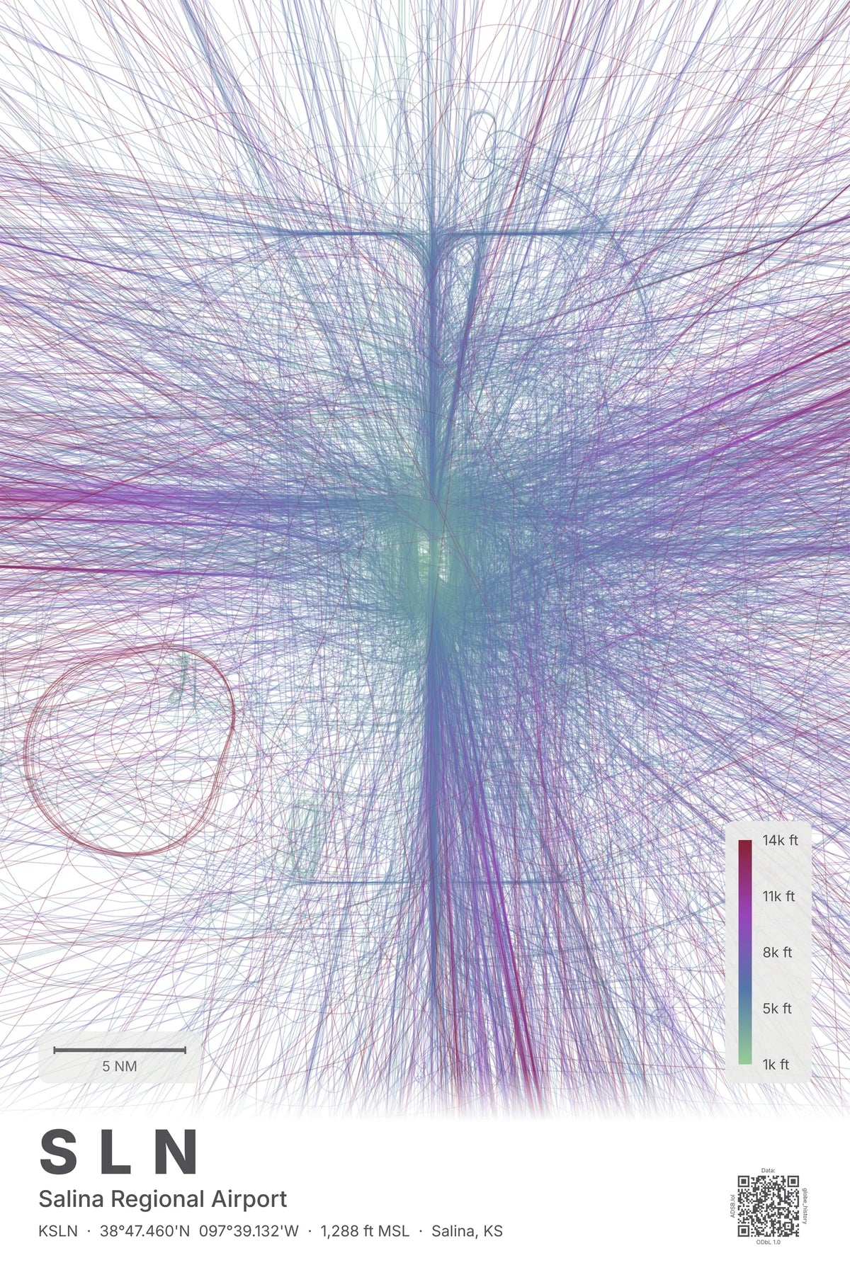 SLN flight path map — Prism theme · Light