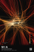 MIA flight path print — Inferno theme · Dark
