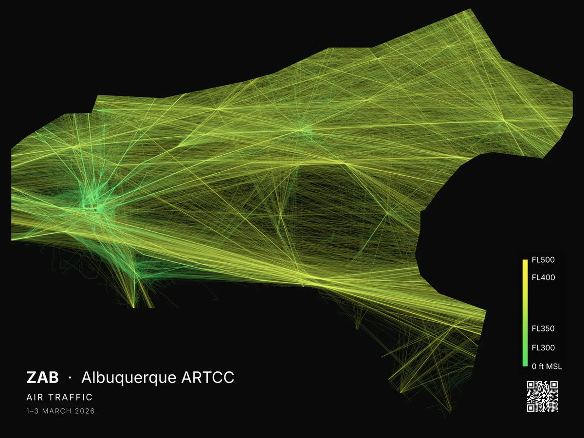 Albuquerque ARTCC print — Citrus theme · Dark