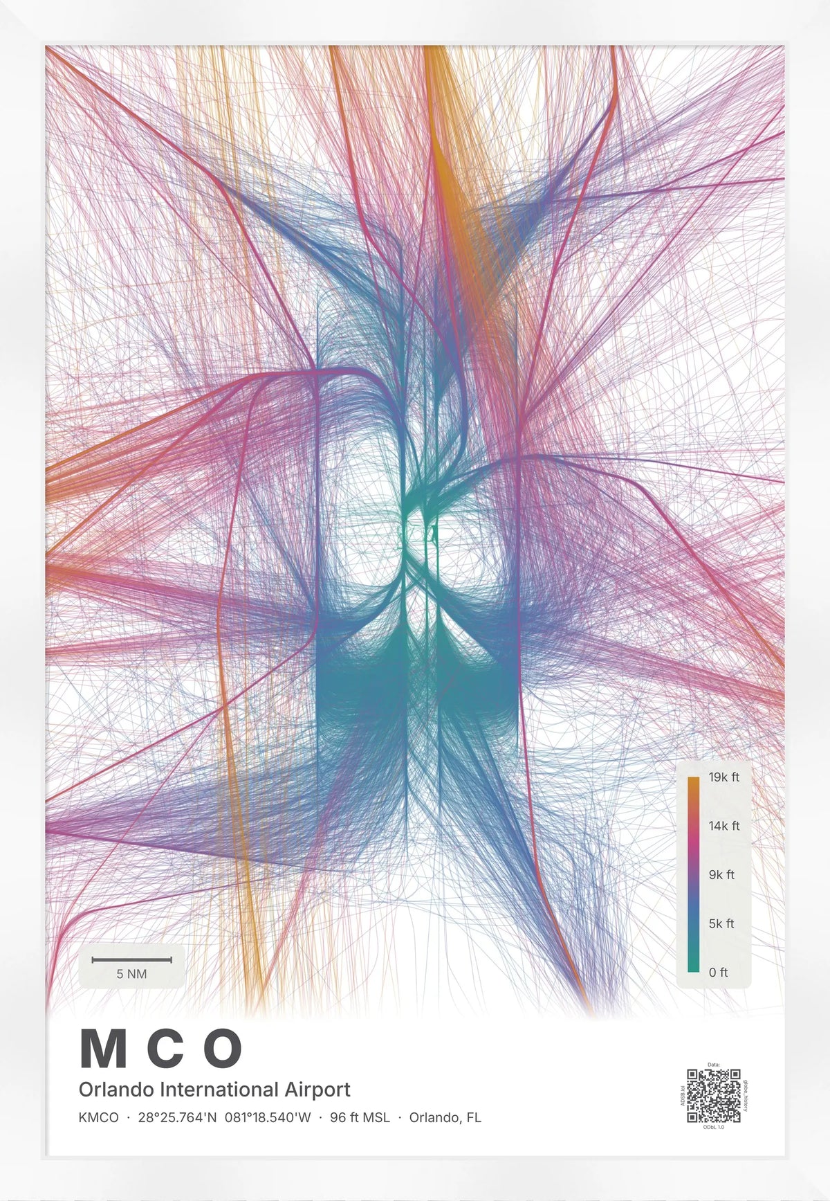 MCO flight path map — Aurora theme · Light [material:framed_white]