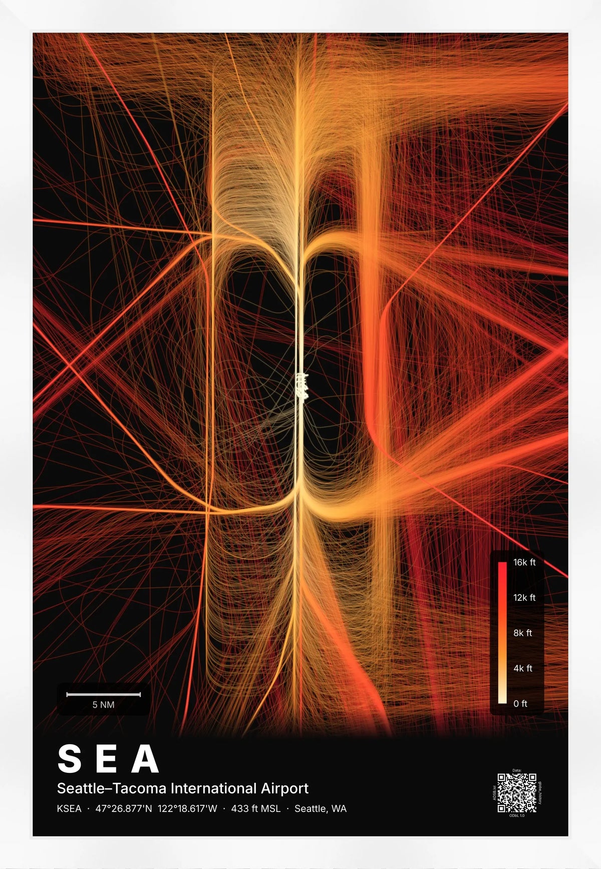 SEA flight path map — Inferno theme · Dark [material:framed_white]