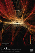 FLL flight path print — Inferno theme · Dark