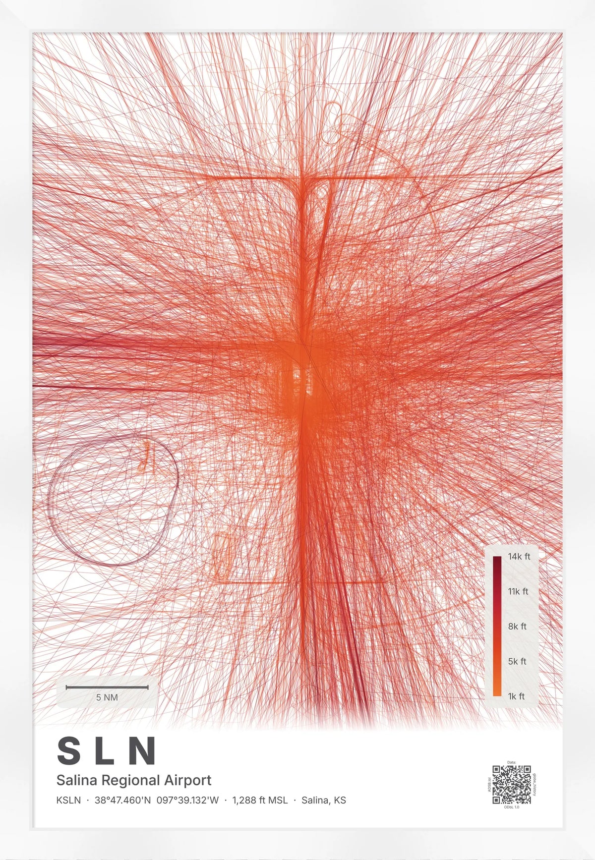 SLN flight path map — Inferno theme · Light [material:framed_white]