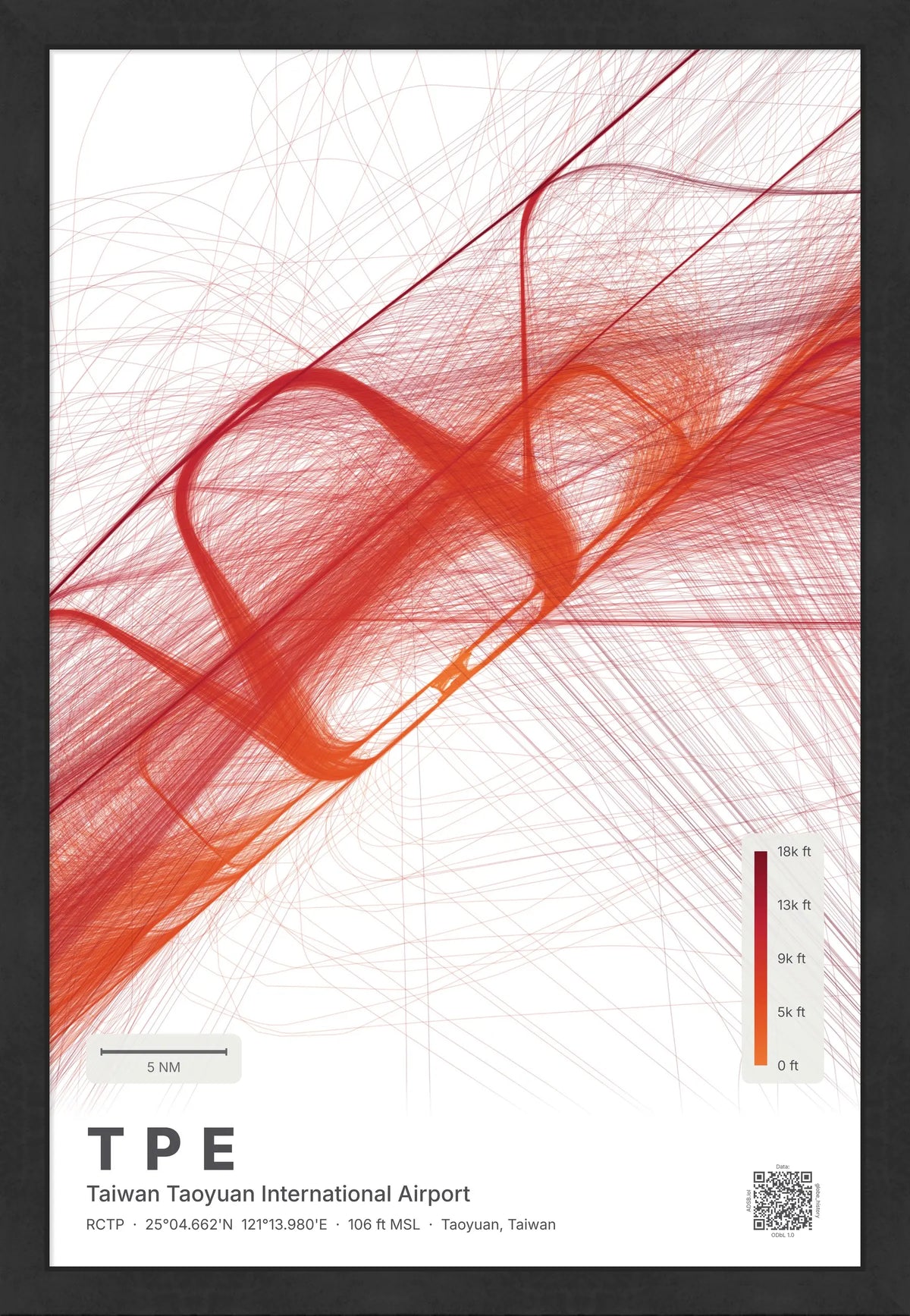 TPE flight path map — Inferno theme · Light [material:framed_black]