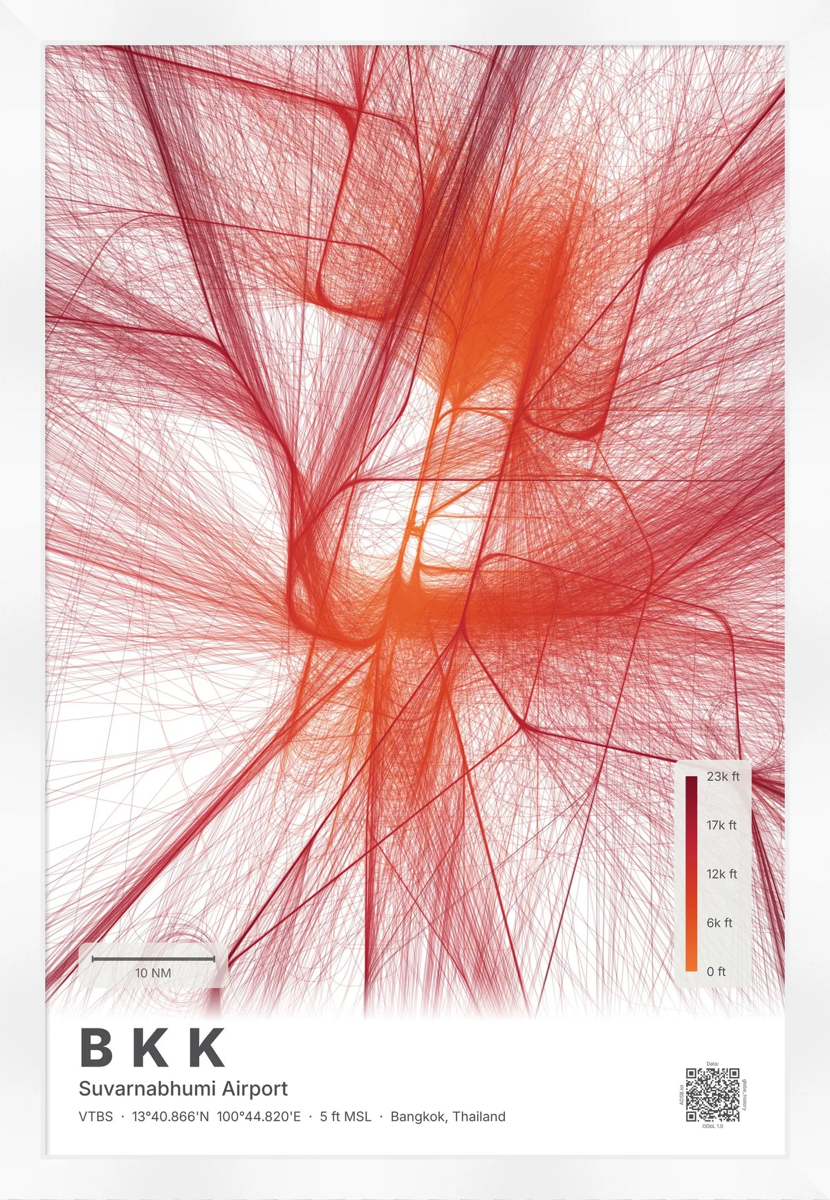 BKK flight path map — Inferno theme · Light [material:framed_white]