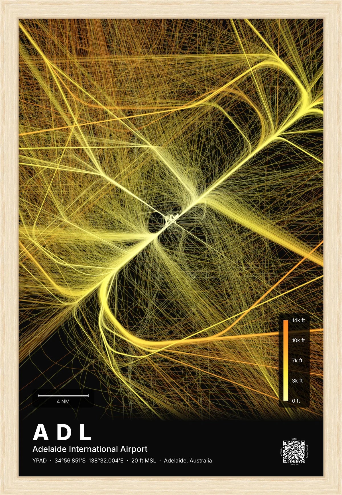 ADL flight path map — Solana theme · Dark [material:framed_natural]