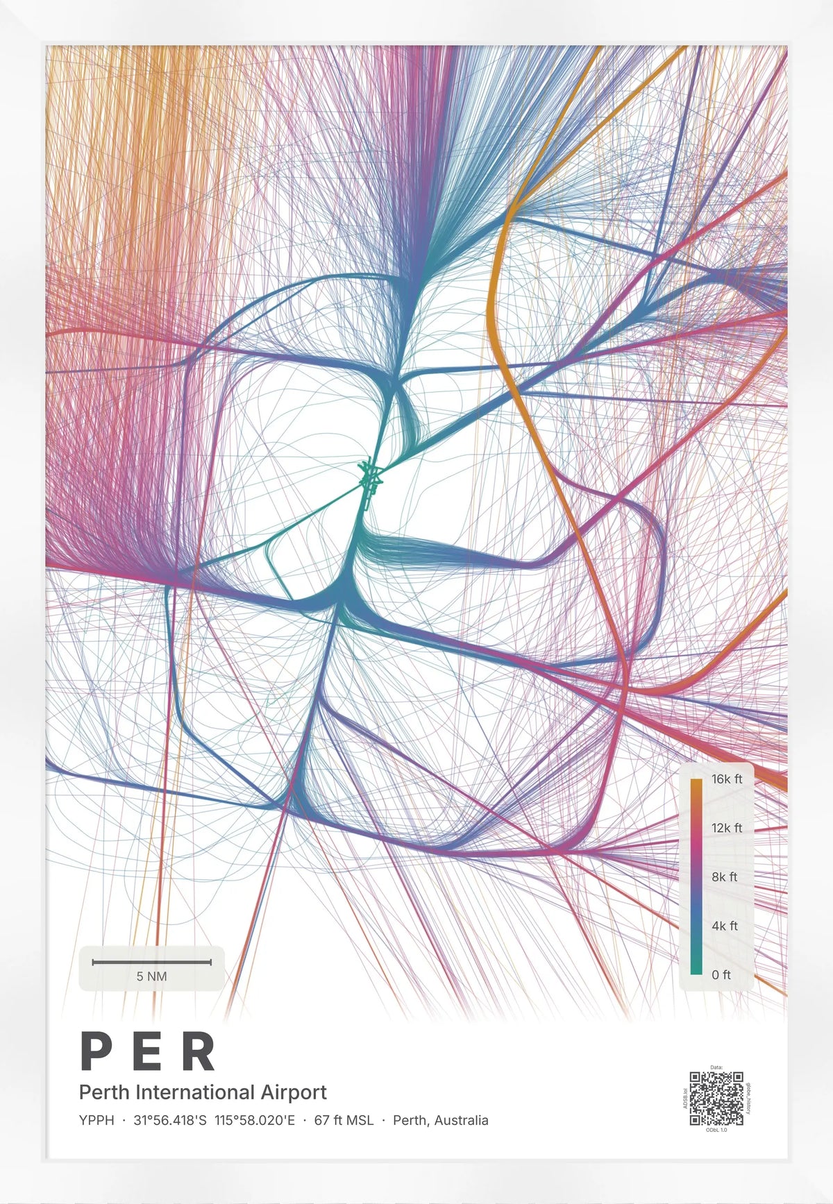 PER flight path map — Aurora theme · Light [material:framed_white]