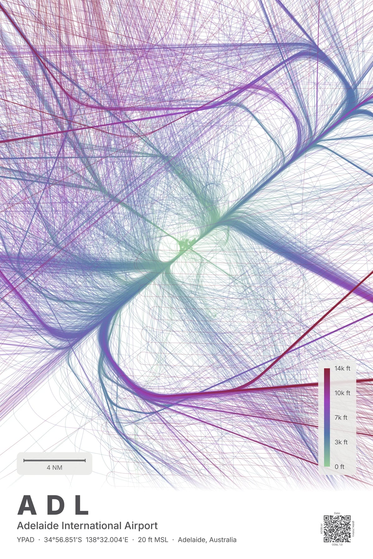ADL flight path map — Prism theme · Light
