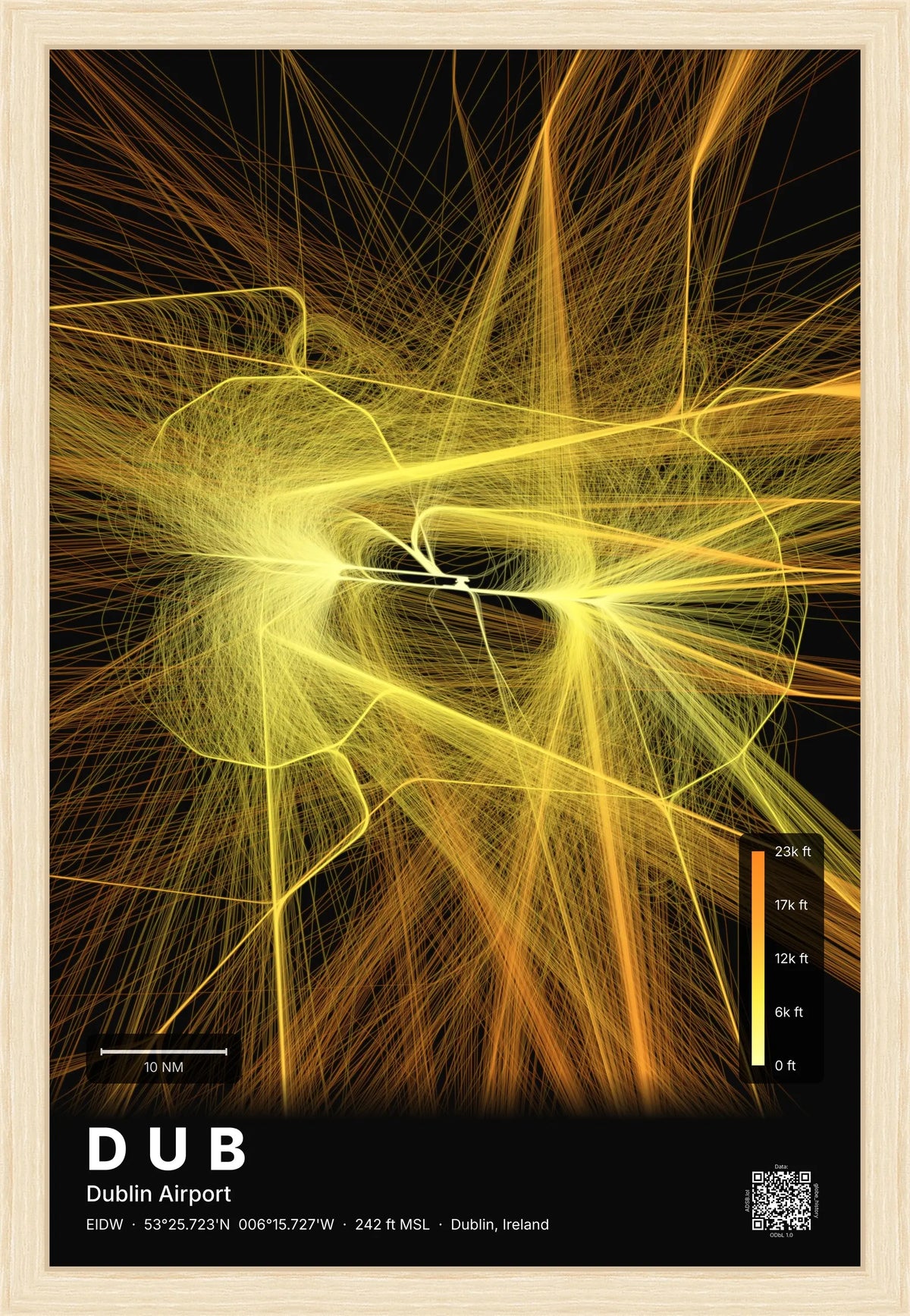 DUB flight path map — Solana theme · Dark [material:framed_natural]