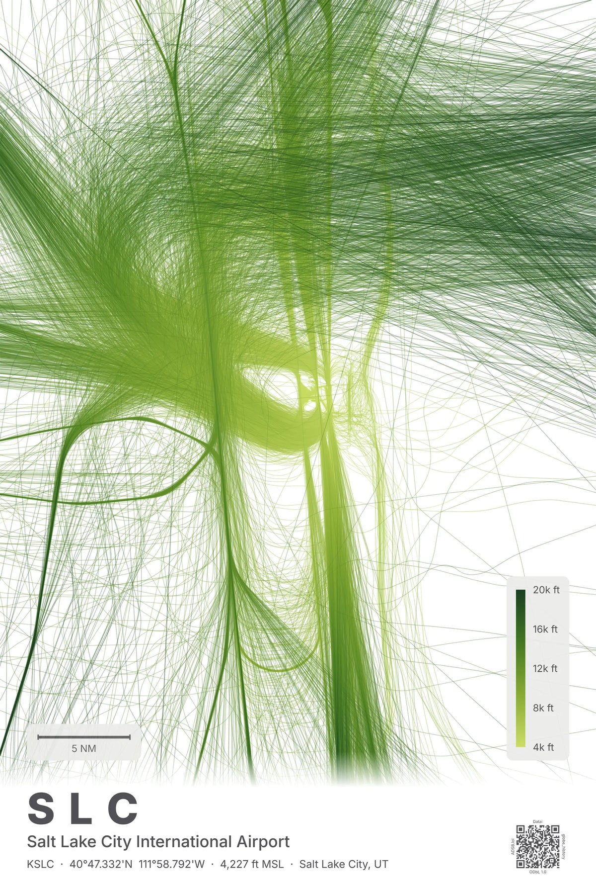 SLC flight path print — Citrus theme · Light