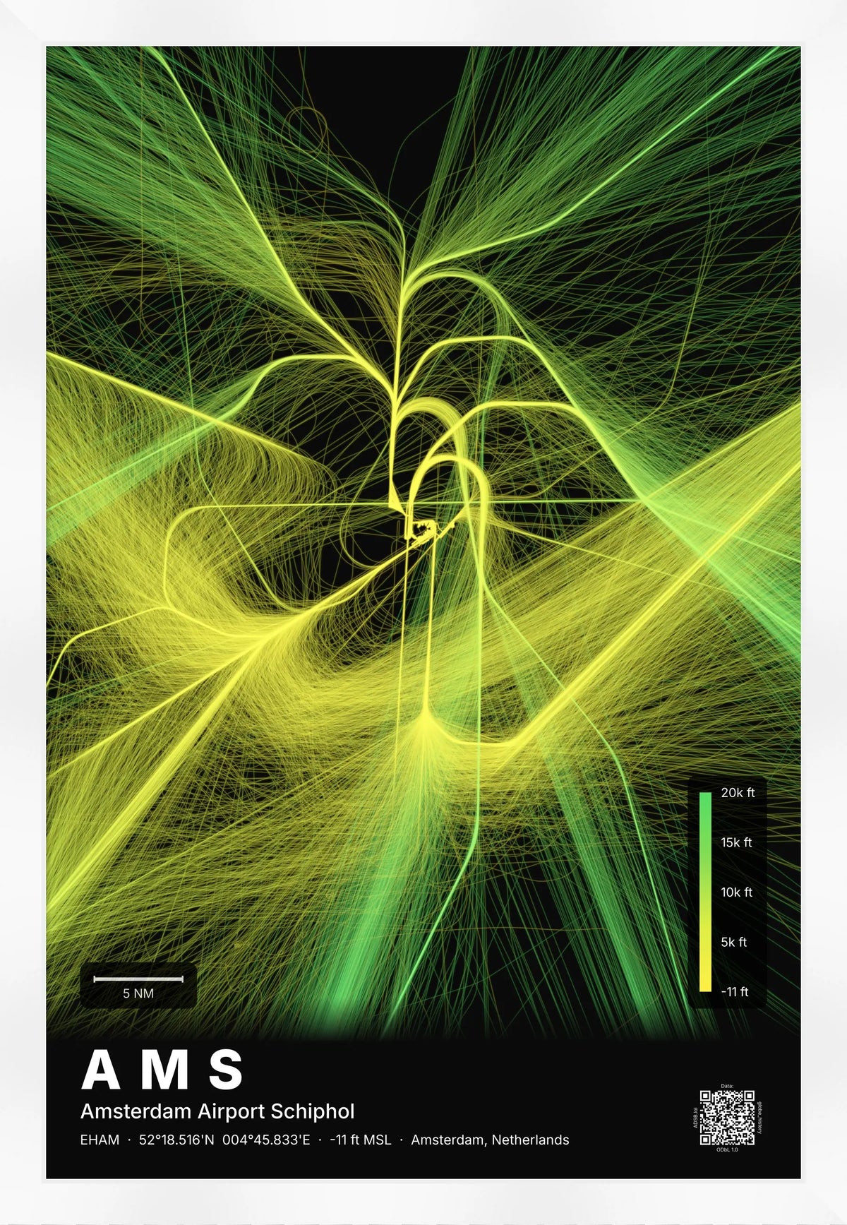 AMS flight path map — Citrus theme · Dark [material:framed_white]