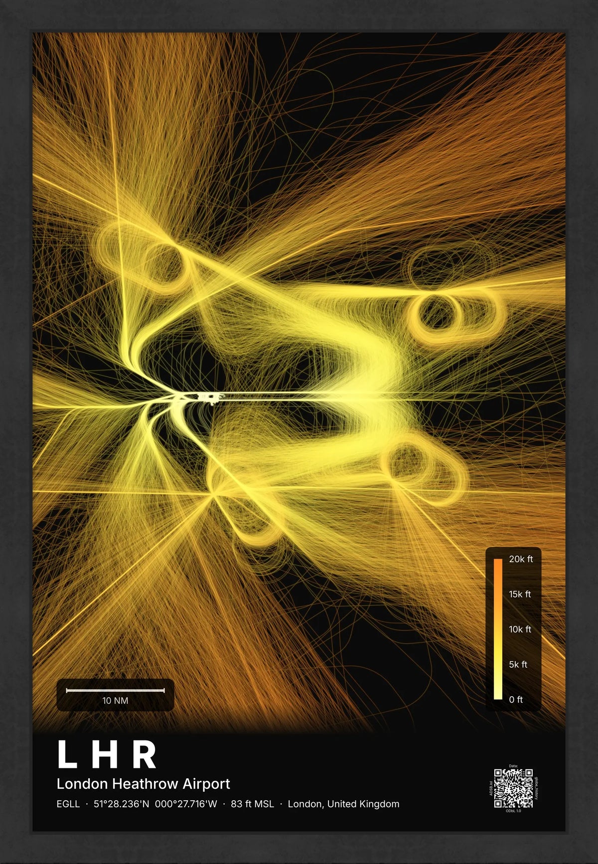 LHR flight path map — Solana theme · Dark [material:framed_black]