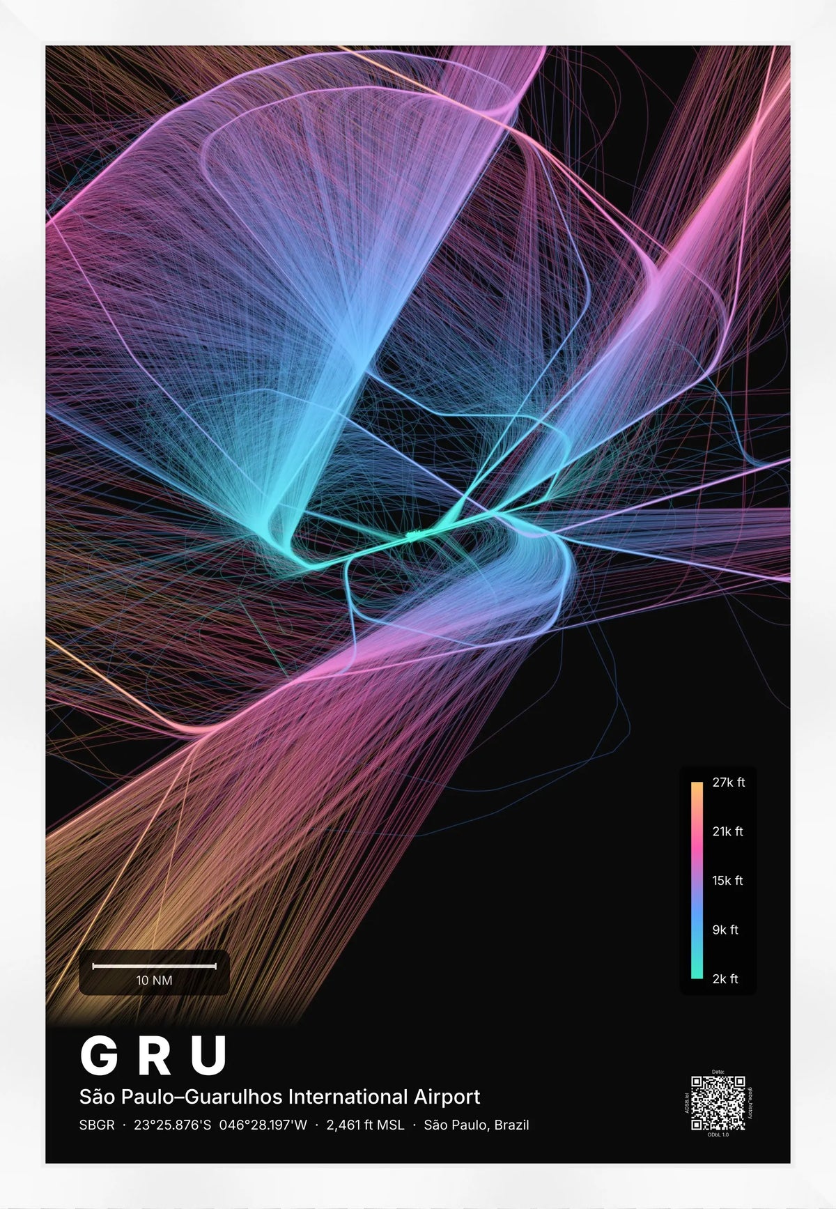GRU flight path map — Aurora theme · Dark [material:framed_white]