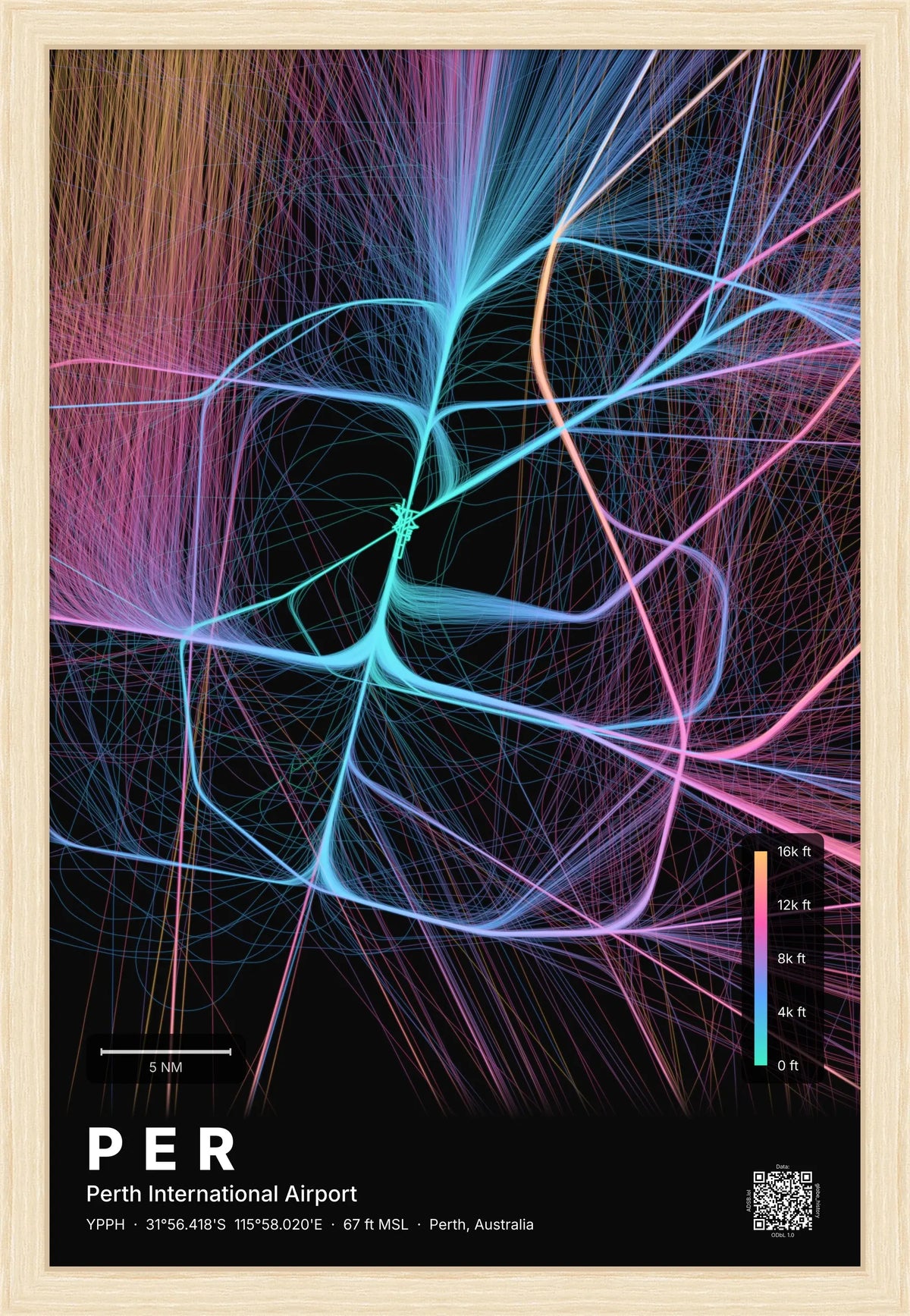 PER flight path map — Aurora theme · Dark [material:framed_natural]