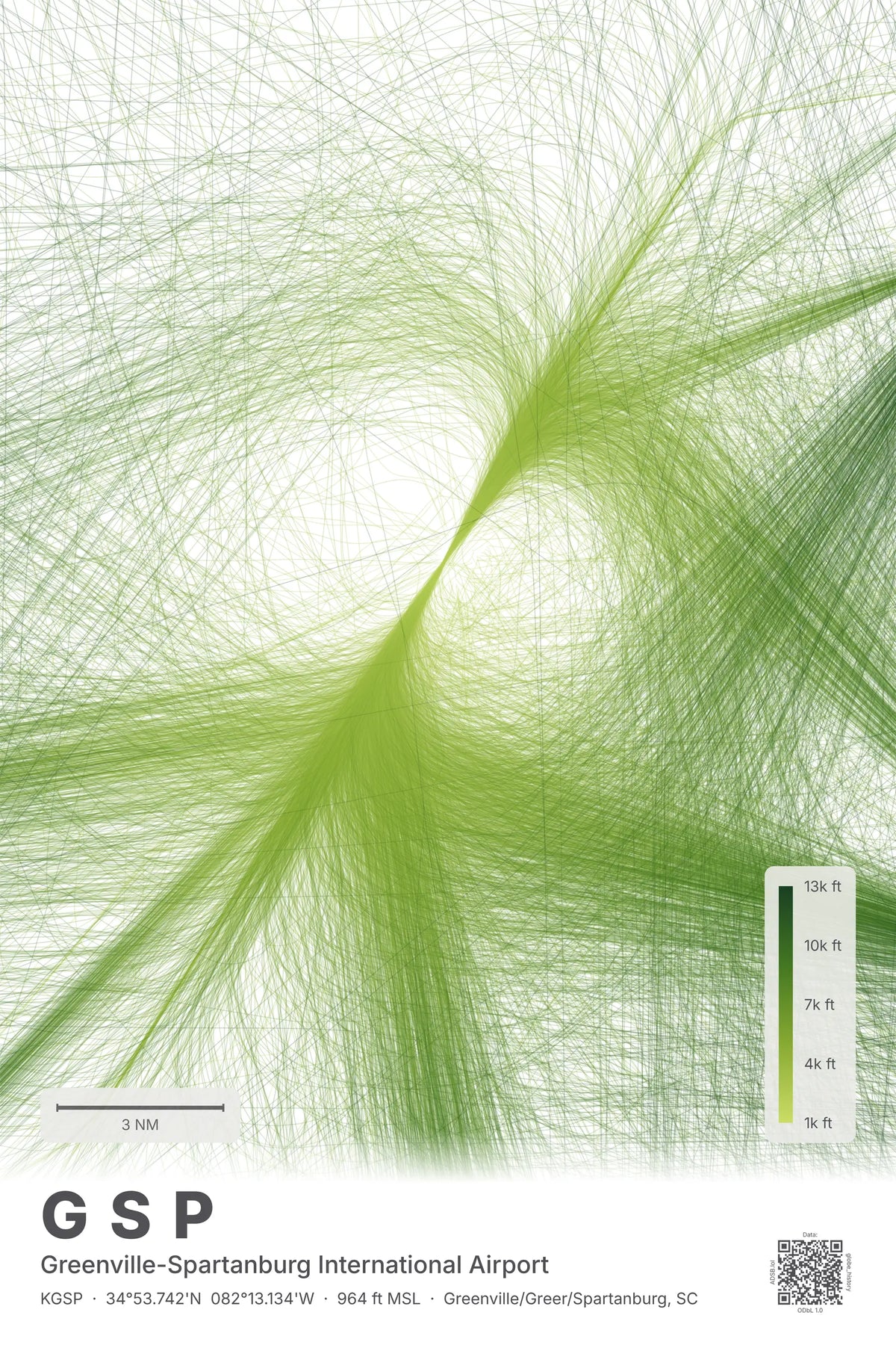 GSP flight path print — Citrus theme · Light