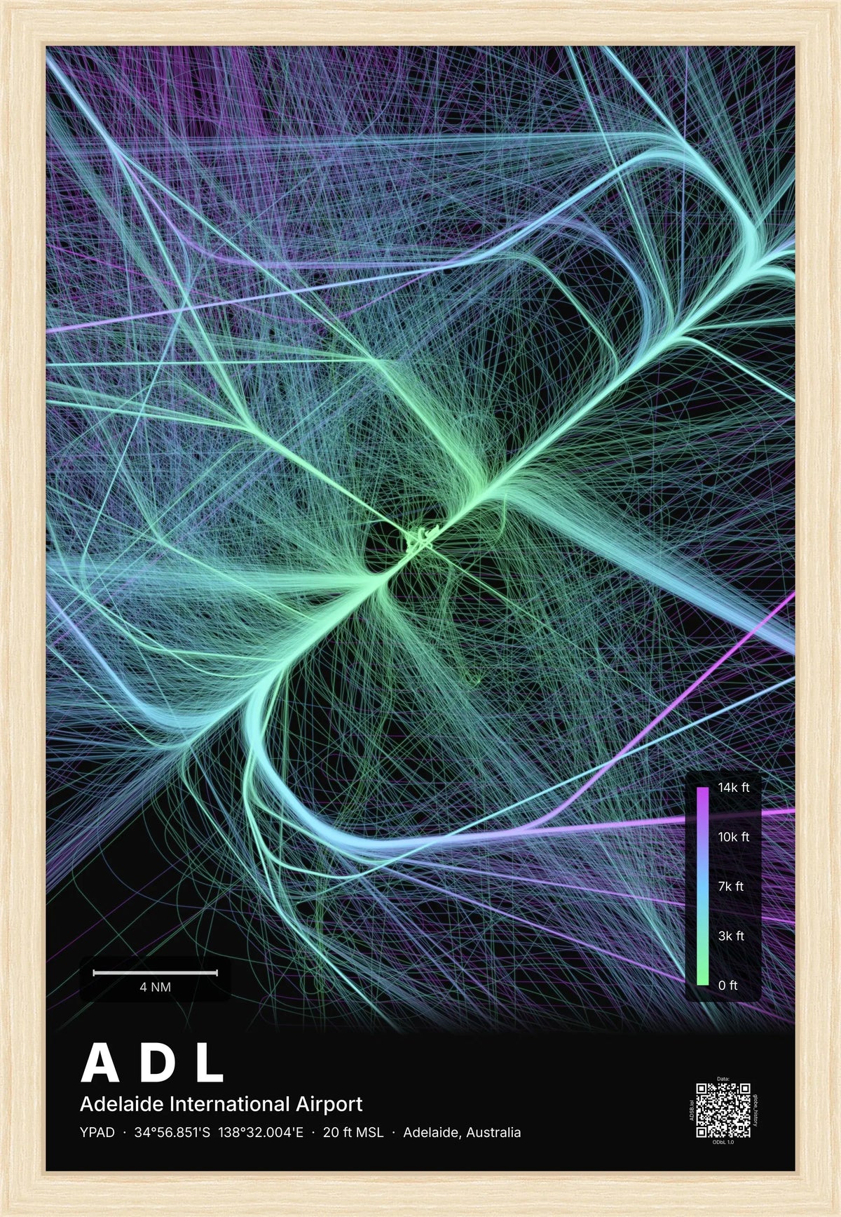 ADL flight path map — Prism theme · Dark [material:framed_natural]