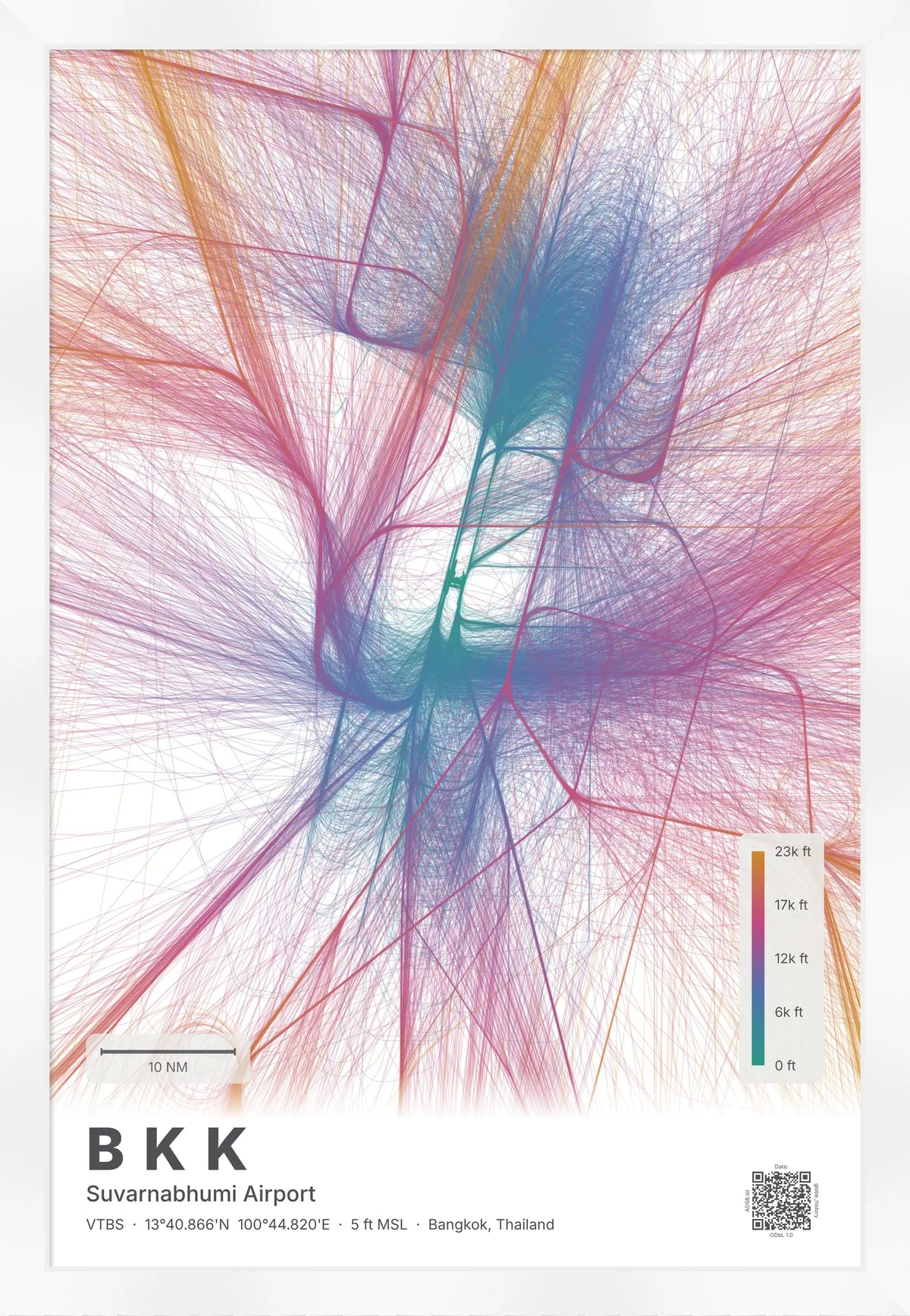 BKK flight path map — Aurora theme · Light [material:framed_white]