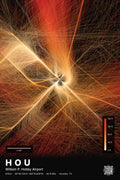 HOU flight path print — Inferno theme · Dark