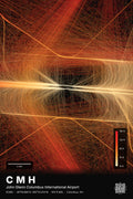CMH flight path print — Inferno theme · Dark