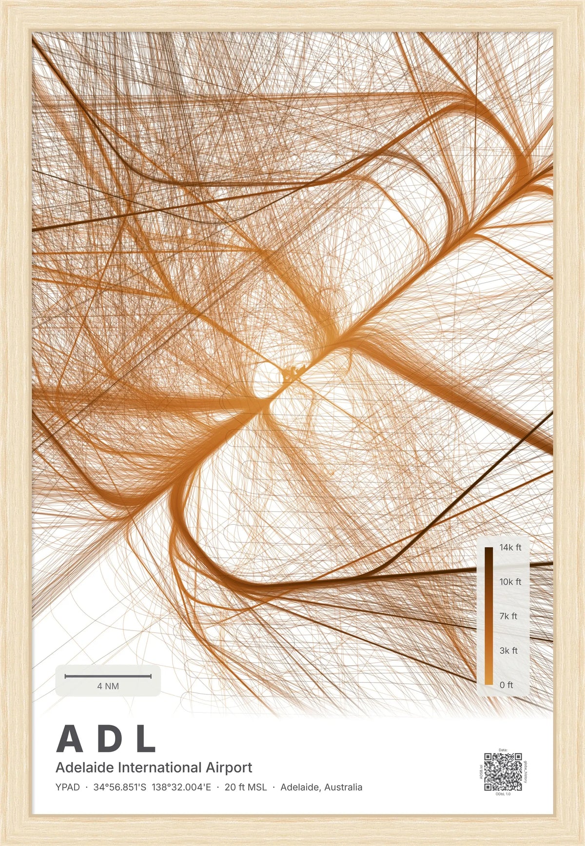 ADL flight path map — Solana theme · Light [material:framed_natural]
