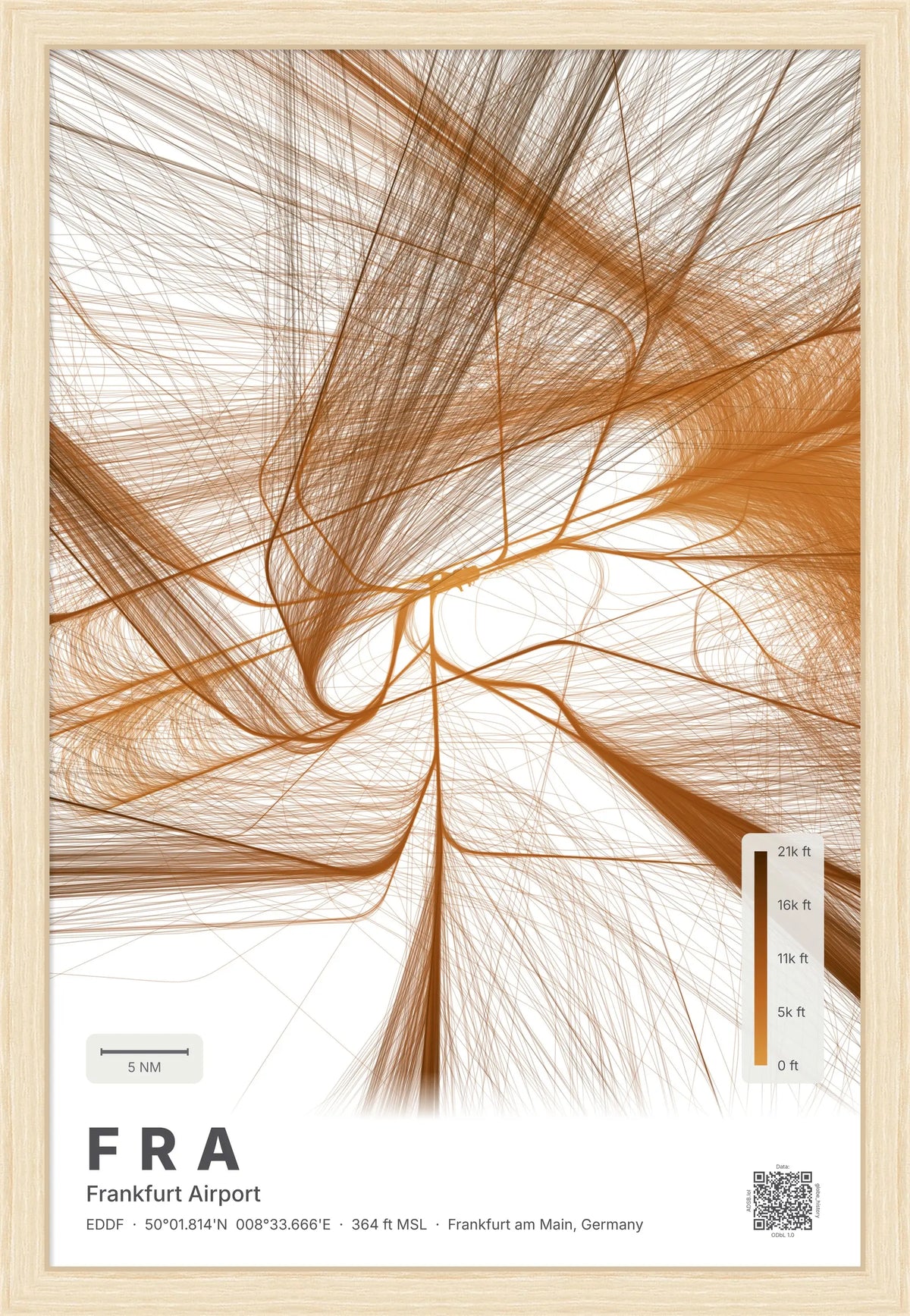 FRA flight path map — Solana theme · Light [material:framed_natural]