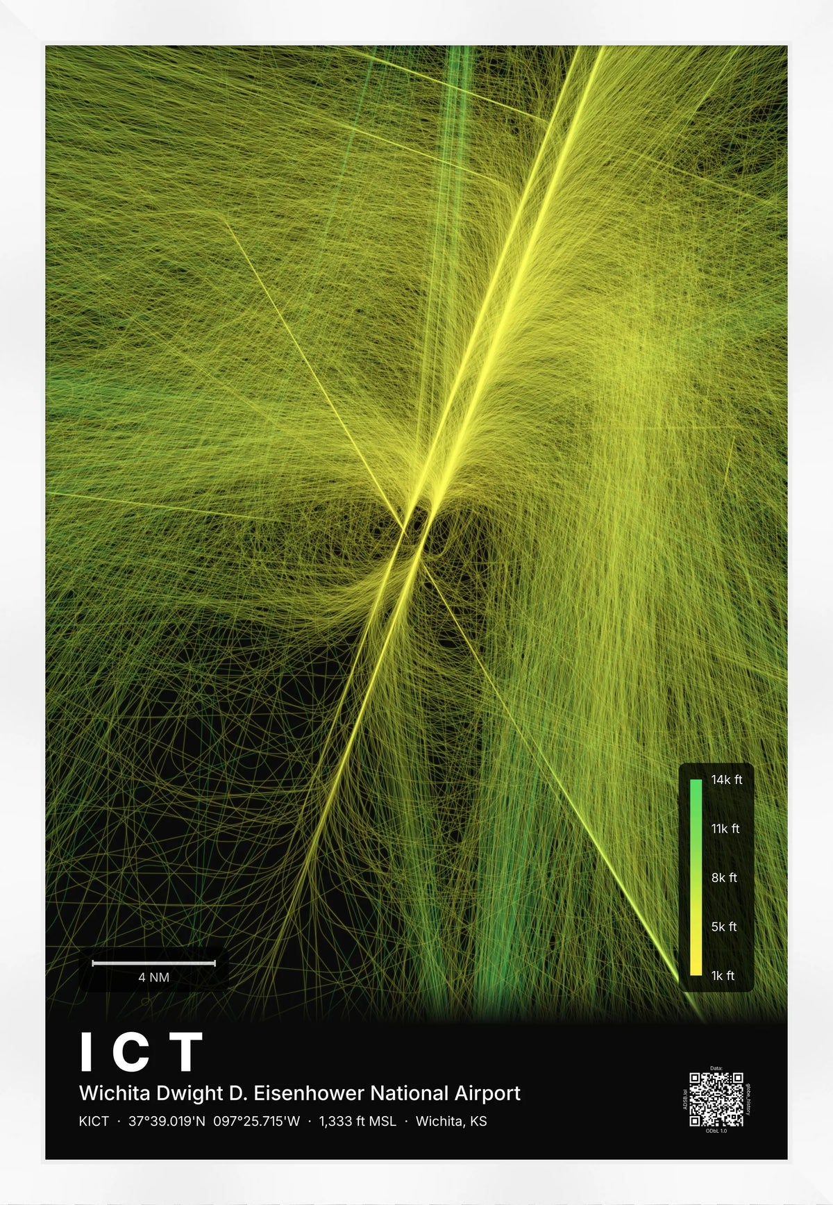 ICT flight path map — Citrus theme · Dark [material:framed_white]