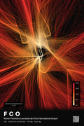 FCO flight path print — Inferno theme · Dark